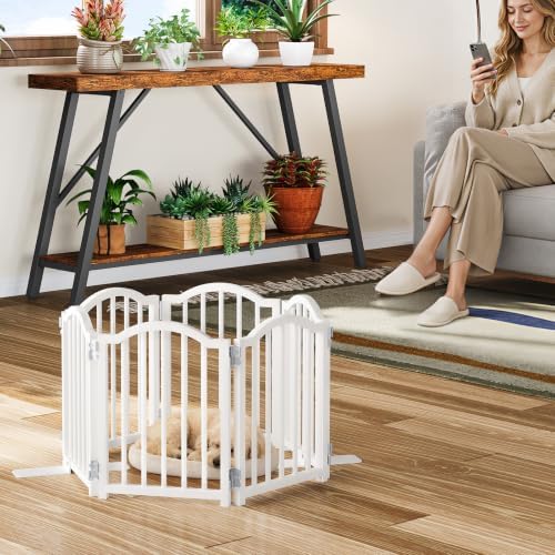 Snughome Short Dog Gate Indoor, Expands Up to 72’’ Wide Foldable Pet Gate - Image 6