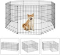 NChanmar Pet Dog Palypen Portable Metal Dog Fence 30In Height 8 Panels by NChanmar