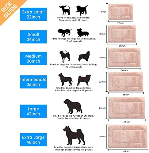 Dog Crate Pad Washable Dog Bed for Crate Medium Cozy Mat 30-Inch Pink - Image 2