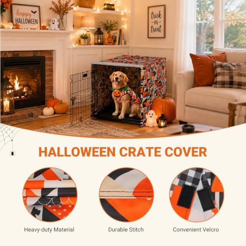 Explore Land Halloween Pattern Dog Crate Cover, 36 Inches - Image 4