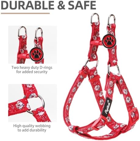 PUPTECK Christmas Dog Harness Medium Sized Step-in Adjustable Puppy Vest - Image 2