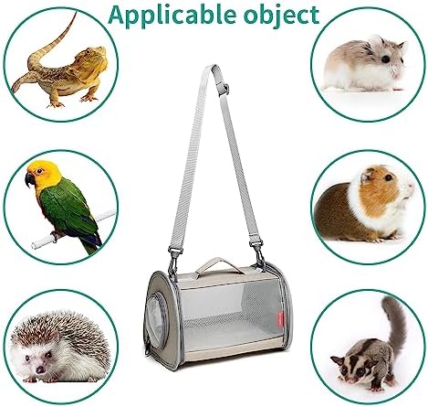 Guinea Pig Carrier Travel Small Animal Carrier Bag Lizard Bird Rabbit Carrier - Image 2