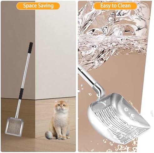 Metal Cat Litter Scoop, Stainless Steel Kitty Litter Scooper - Image 3