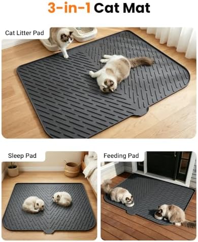 Cat Litter Mat, Silicone Waterproof Litter Trapping Mat - Image 3