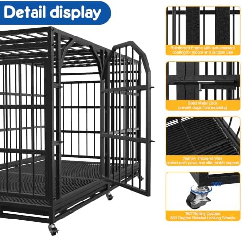 Asee'm 54 Inch Heavy Duty Dog Crate - Image 3
