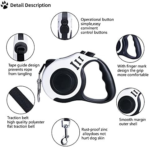 Retractable Dog Leash 10ft, Tangle-Free Expandable Leash - Image 4