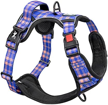 PoyPet Plaid Dog Harness Large, No Pull Vest - Image 5