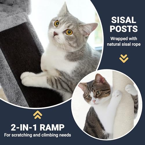 Allewie 68 Inches Cat Tree/House and Towers - Image 4