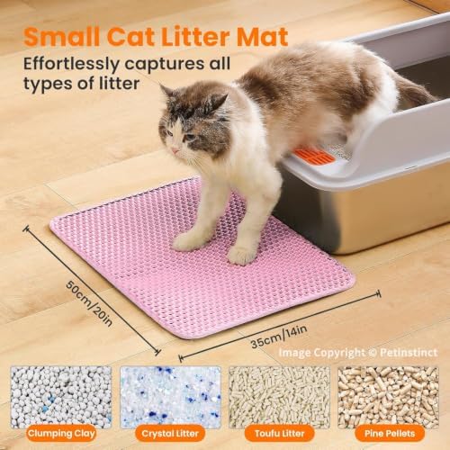 Small Cat Litter Mat, Double Layer Honeycomb Litter Box Mat - Image 2