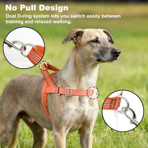 No Pull Dog Harness with Handle, Adjustable Soft Mesh Padded Vest - Image 2