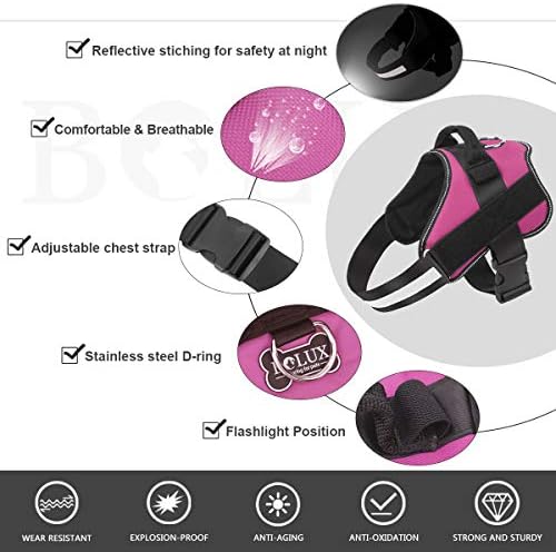 Bolux Dog Harness, No-Pull Reflective Dog Vest, Breathable Adjustable Pet - Image 2