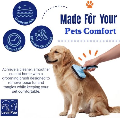 Pet Slicker Brush – Self Cleaning Brush - Image 5