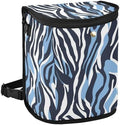 Car Trash Can Blue and White Zebra Car Garbage Bag by Oarencol