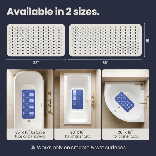 homerella Bathtub Mat Non Slip 28x16 Shower Mat Non Slip Anti Mold BPA Free - Image 5