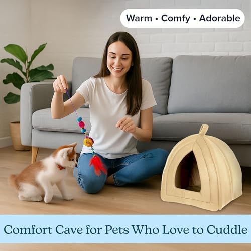 Cat House - Indoor Bed with Removable Foam Cushion - Pet Tent - Image 4