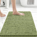 Bcoimo Small Bath Rug Mat, Sage Chenille High Absorbent Bathroom Floor Mats by Bcoimo