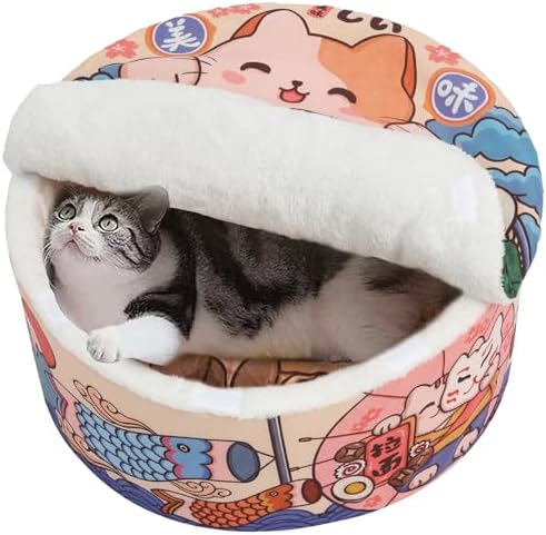 寵幸 Ramen Noodle Cat Bed, Soft Warm Washable by %E5%AF%B5%E5%B9%B8