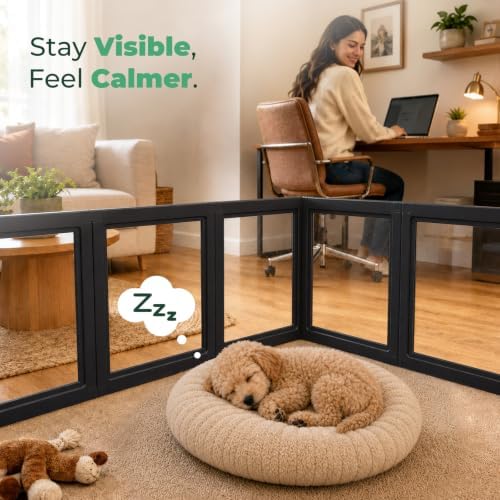 FXW AuraSpace Clear Acrylic Indoor Dog Playpen, 12 Panels - Image 3
