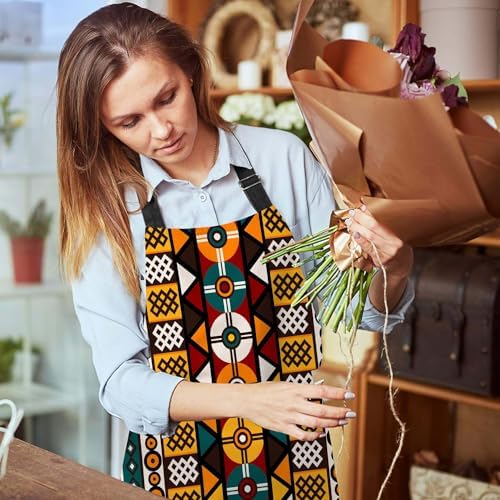 African Ancient Ethnic with Tribal Motifs Kitchen Apron - Image 6