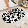 Cartoon Many Sheep, Super Absorbent Quick-Drying Bathroom Mat Rug, Rubber by ZHUZHISHAN