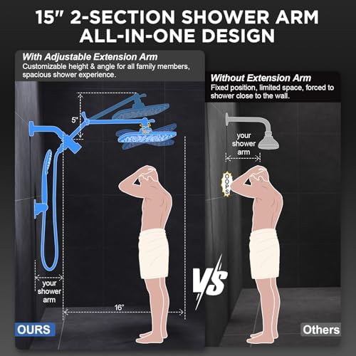 Veken 11.8" High Pressure Shower Head - Image 7