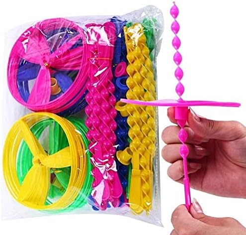 Flying Helicopter Toy, 20 Sets Hand the Rotating Circle Helicopter, Bamboo by Unknown