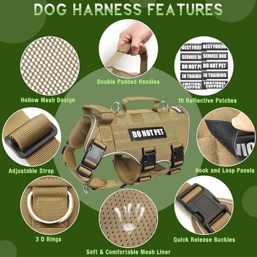 WINSEE Tactical Molle Vest Mesh Dog Harness - Image 4