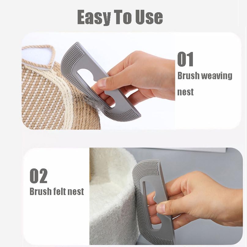 2PCS Mini Pet Hair Remover | Edge and Corner Cleaner, Pet Hair Brush Sheet - Image 3
