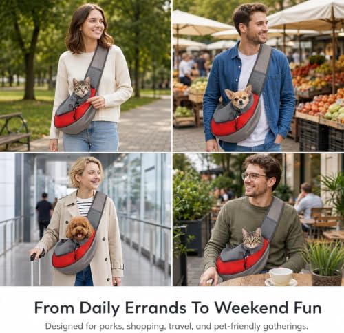 Pet Sling Carrier for Small Dogs & Cats - Image 7