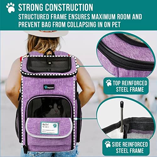 PetAmi Dog Backpack Carrier, Airline Approved 4-Way Entry Cat Bag - Image 6