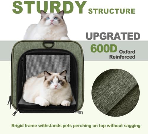 GAPZER Medium Cat Carrier Bag Lightweight, Soft-Sided Small Pet Carry Crate - Image 4
