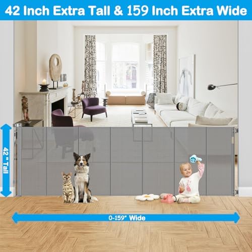 Reinforced 42" Extra Tall X 159" Extra Wide Baby Gate Retractable Baby Gates - Image 3