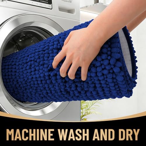OLANLY Thick Chenille Bathroom Rugs 30x20, Soft Absorbent Bath Mat - Image 4