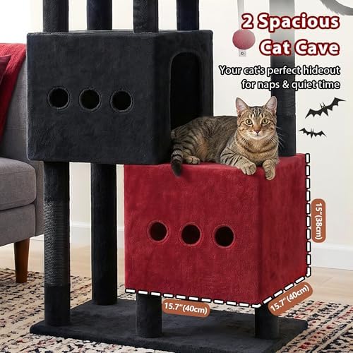 Gitelsnour Cat Tree, Sturdy Cat Tower - Image 3