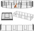 NEWBULIG Dog Playpen Indoor 32 Inch 16 Panels, Metal Outdoor Dog Fence Pen by NEWBULIG