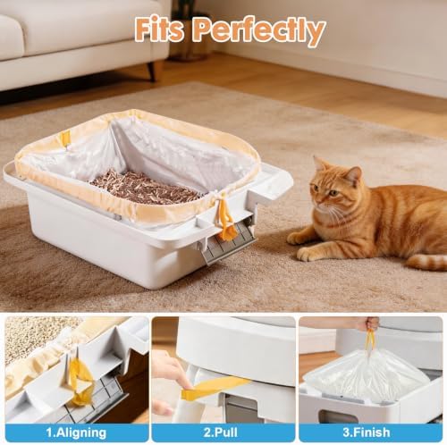 Cat Litter Liners 120 Count for Petpivo 11/12 Litter Box, 25.19 x 11.8 IN - Image 6