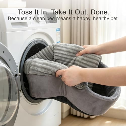 Cat Bed Cave with Pillow & Cat Toys, Cozy Cat Beds - Image 7
