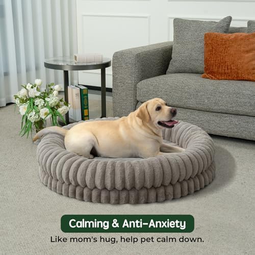BALANCE Luxury Donut Dog Bed, 43 Inches Round Dog Beds Large Sized Dogs Washable - Image 3