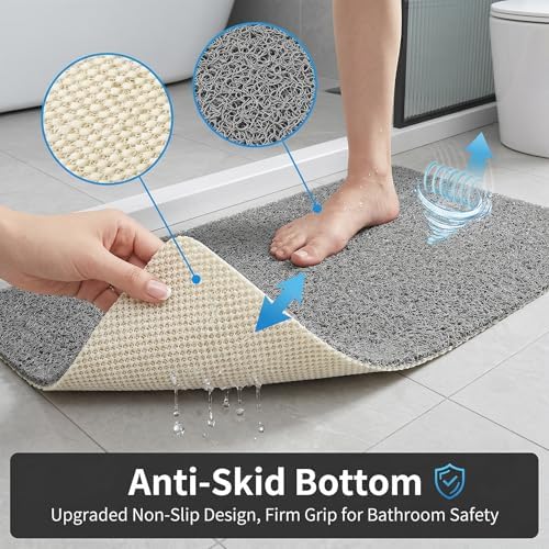 Square Shower Mat Non Slip, 24 x 24 Inch Soft PVC Loofah Shower Mats - Image 5