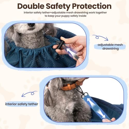 Dog Sling Carrier for Small Dogs & Cats, Pet Carrier Sling Bag - Image 4