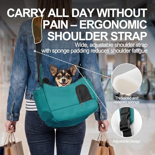 Dog Carrier Sling for Small Dogs & Cats Hand-Free Puppy Sling Purses - Image 5