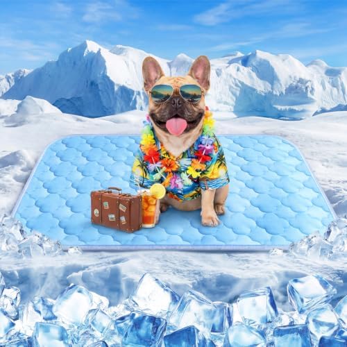 Pet Cooling Mats for Dogs, Cooling Pet Bed Outdoor & Indoor Use w Ice Silk by Unknown