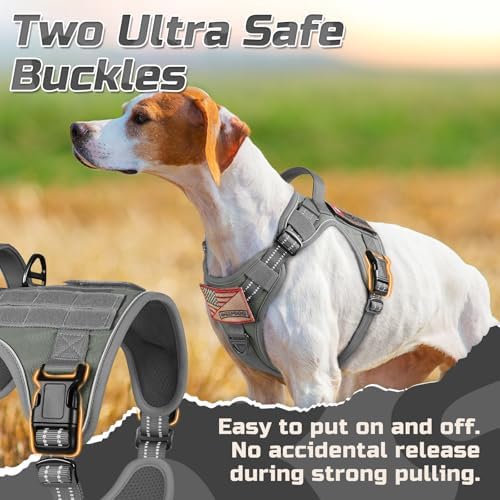rabbitgoo Tactical Dog Harness for Small, No Pull Military Service Vest - Image 4
