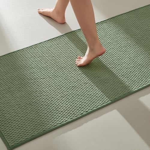 TYUU Bathroom Runner Rugs, Long Bath Mat Runner Washable Thin Quick Dry Low by TYUU