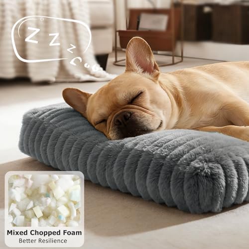 XL Dog Bed, Flat Pet Beds with Removable Washable Cover, Pet Mat Cute Dog Crate - Image 3