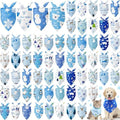 60 Pcs Winter Dog Bandanas Bulk, Snowflake Adjustable Pet Scarf,M by Sanwuta