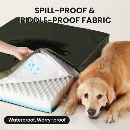 OhGeni Orthopedic Waterproof Large Dog Bed, Memory Foam, 41 inch - Image 6