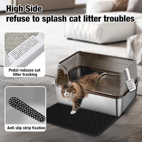 Suhaco XXL Stainless Steel Litter Box - Image 3