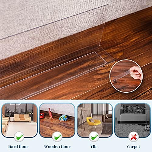 8-Pack Clear Under Couch Blocker-3.2" H x126 L Toy & Pet Gap Barrier - Image 6