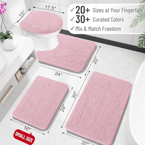 OLANLY Bathroom Runner Rugs 47x17, Extra Soft Absorbent Chenille Bath Rugs - Image 2